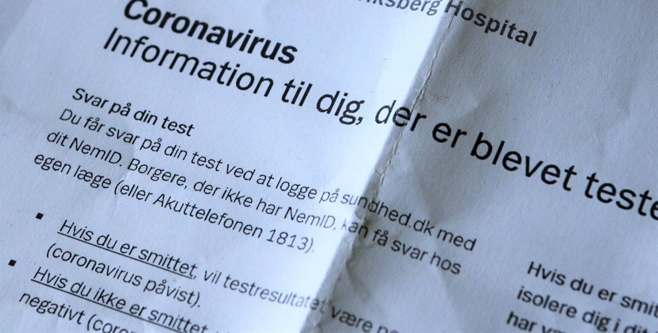 Information til dig, der er testet positiv for ny coronavirus – og til dig, der skal testes